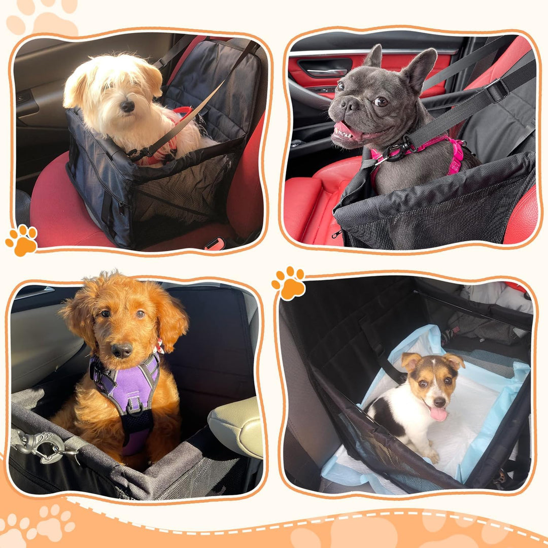 Flagest Hunde Autositz Verstärkt Hundesitz Auto, Oxford Atmungsaktiv Waschbare Hundeautositz, Faltba