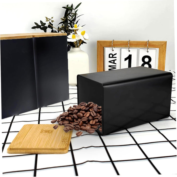 Küchenkanister, 3PCS Schwarze Kanister Tee Kaffee Zucker Sets Feuchtigkeitsdichtes Tee Kaffee und Zu