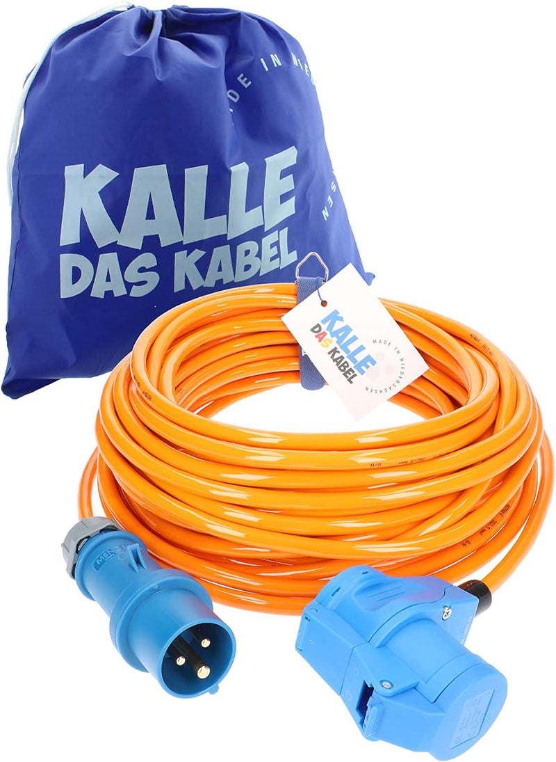 KALLE DAS KABEL CEE Verlängerung Kalle Blue Signal 2,5mm² Winkel Industrie BAU Boot Womo Camping Vol