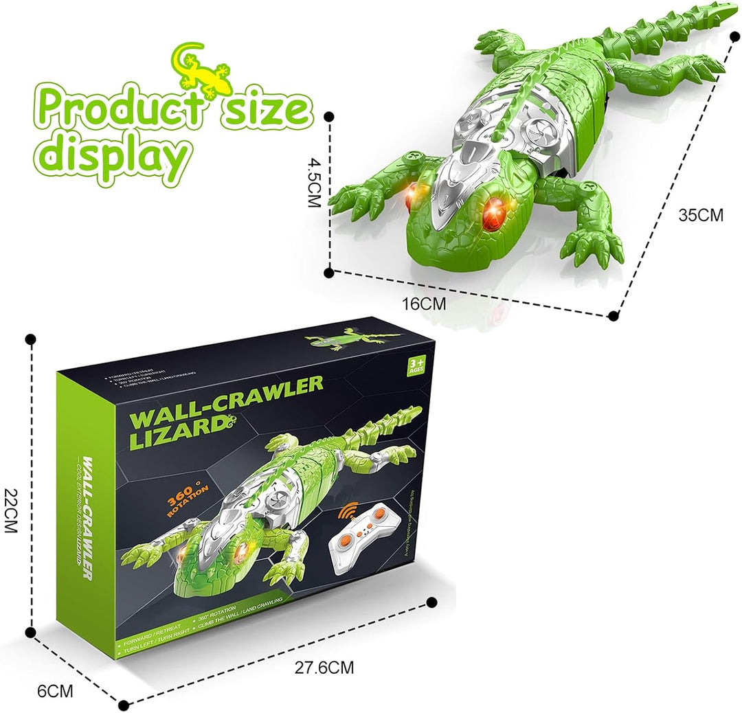 Gecko Wandflitzer, 360 ° Rotation Ferngesteuerter Gecko, Wänden Decken Entlang Krabbelt, Leuchtenden