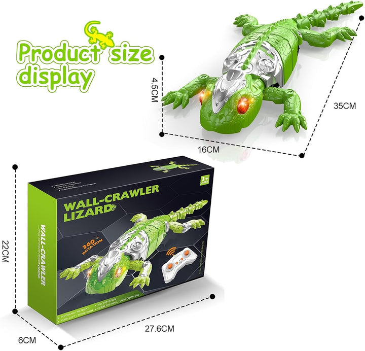 Gecko Wandflitzer, 360 ° Rotation Ferngesteuerter Gecko, Wänden Decken Entlang Krabbelt, Leuchtenden