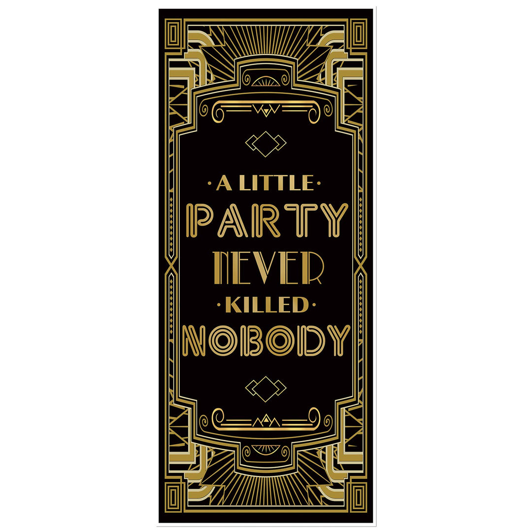 musykrafties Goldenen 1920er Gatsby Themenparty Türabdeckung 72x30 Zoll- A Little Party Never Killed
