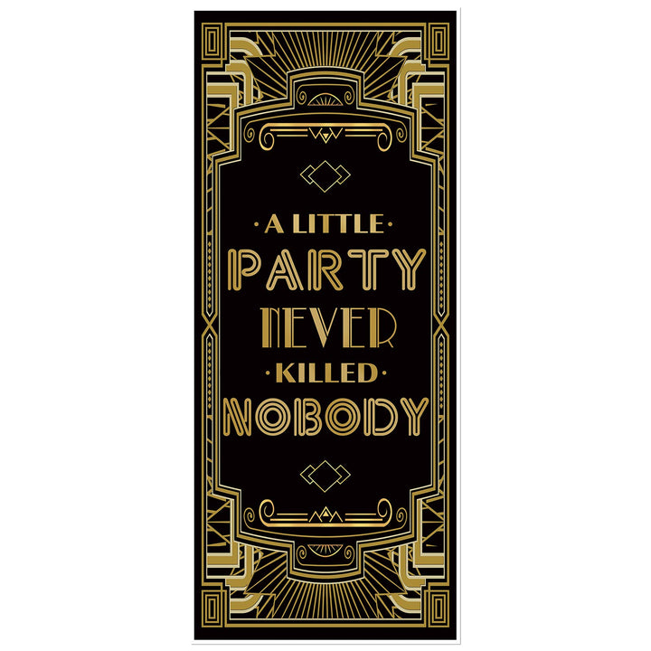 musykrafties Goldenen 1920er Gatsby Themenparty Türabdeckung 72x30 Zoll- A Little Party Never Killed