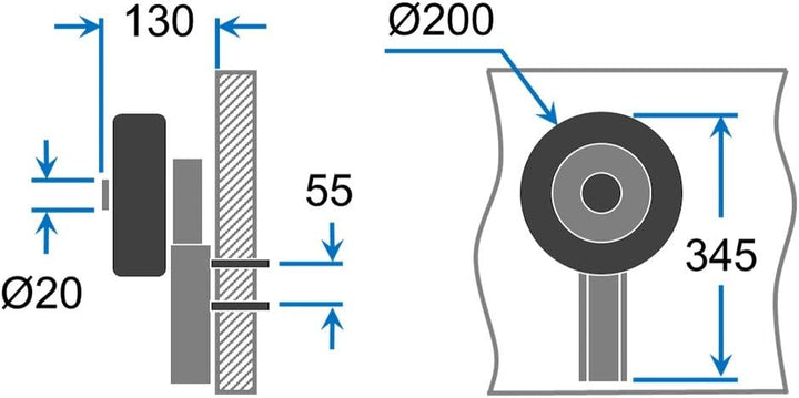 SUPROD Slipräder, Heckräder, Transporträder für Schlauchboot, mit EIN-Hand Bedienfunktion, HD200, Ed