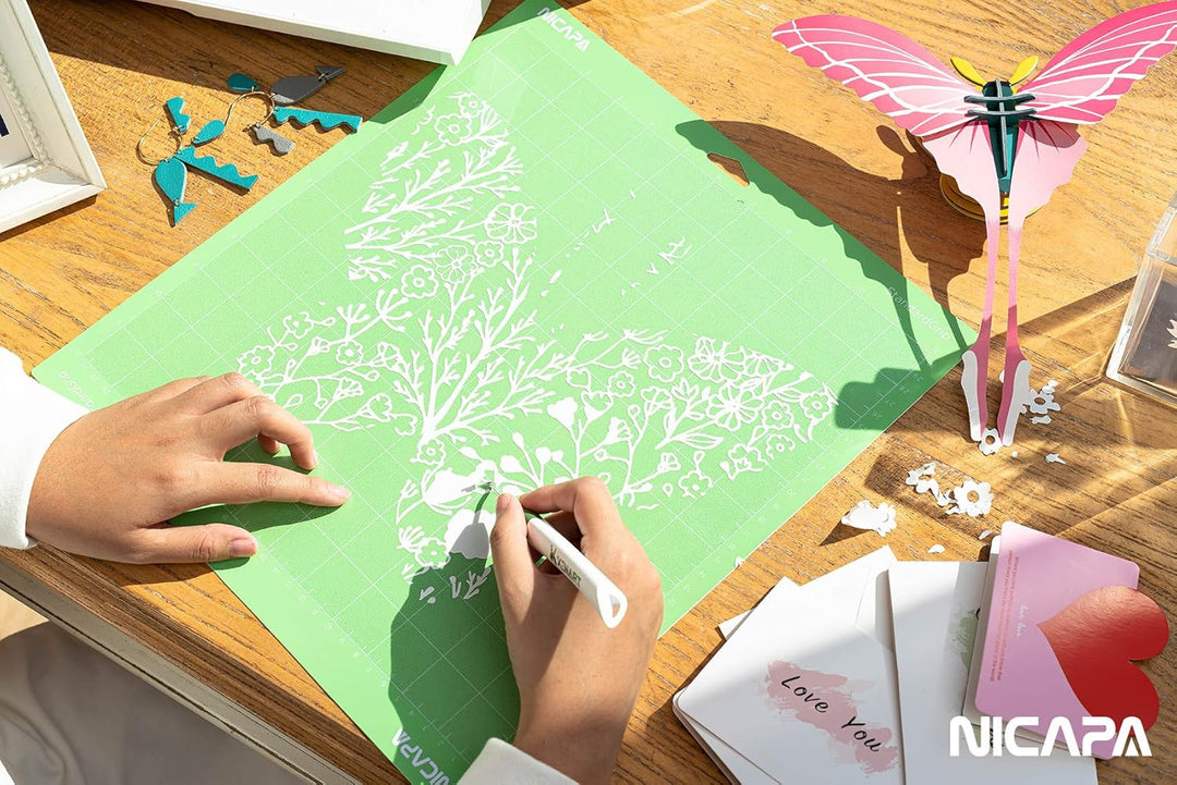 NICAPA Schneidematte Plotter 30,5 x 30,5 cm Schneidematte für Cricut Explore One/Air/Air2/Maker 3 St