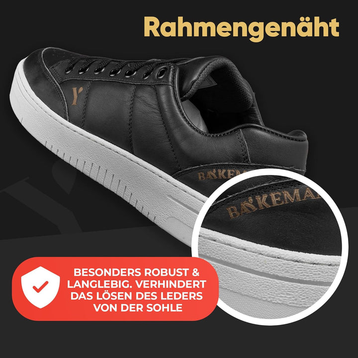BAYKEMAN - Sneaker aus echtem Leder Unisex für Herren Damen Jungen Mädchen - sehr hochwertige, komfo