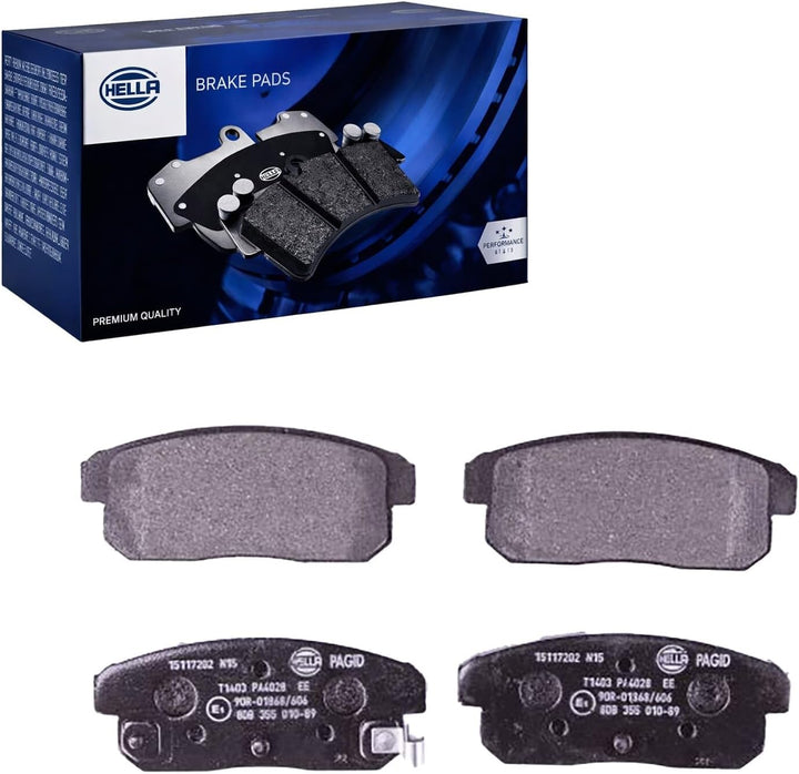 HELLA PAGID 8DB 355 010-891 Bremsbelagsatz - T1403 - Dicke/Stärke: 14.4mm - Bremssystem: NBK - mit a