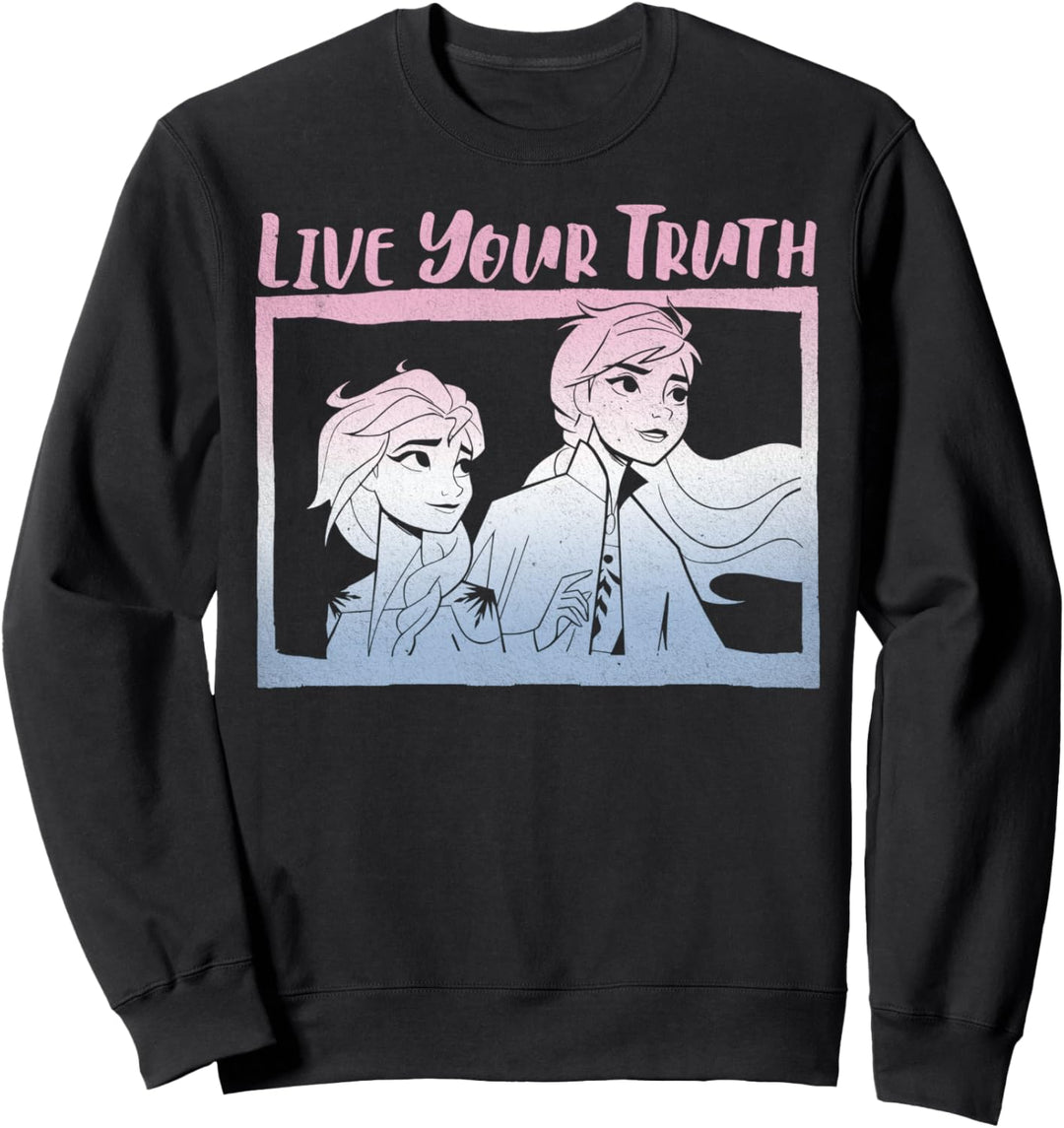 Disney Frozen 2 Anna & Elsa Live Your Truth Gradient Sweatshirt