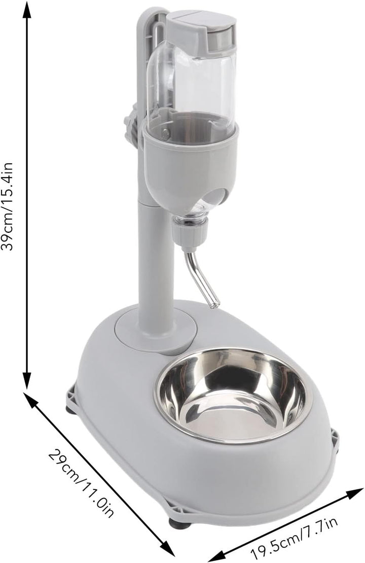 Cocoarm Stehender Wasserfutterspender für Haustiere, Automatisch, 500 ml, Abnehmbarer Futternapf, Hö