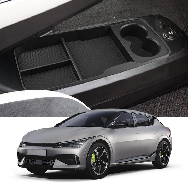 YEE PIN Aufbewahrungsbox Kompatibel mit Kia ev6 2022 2023 Mittelkonsole Organizer Tray für EV6 2023