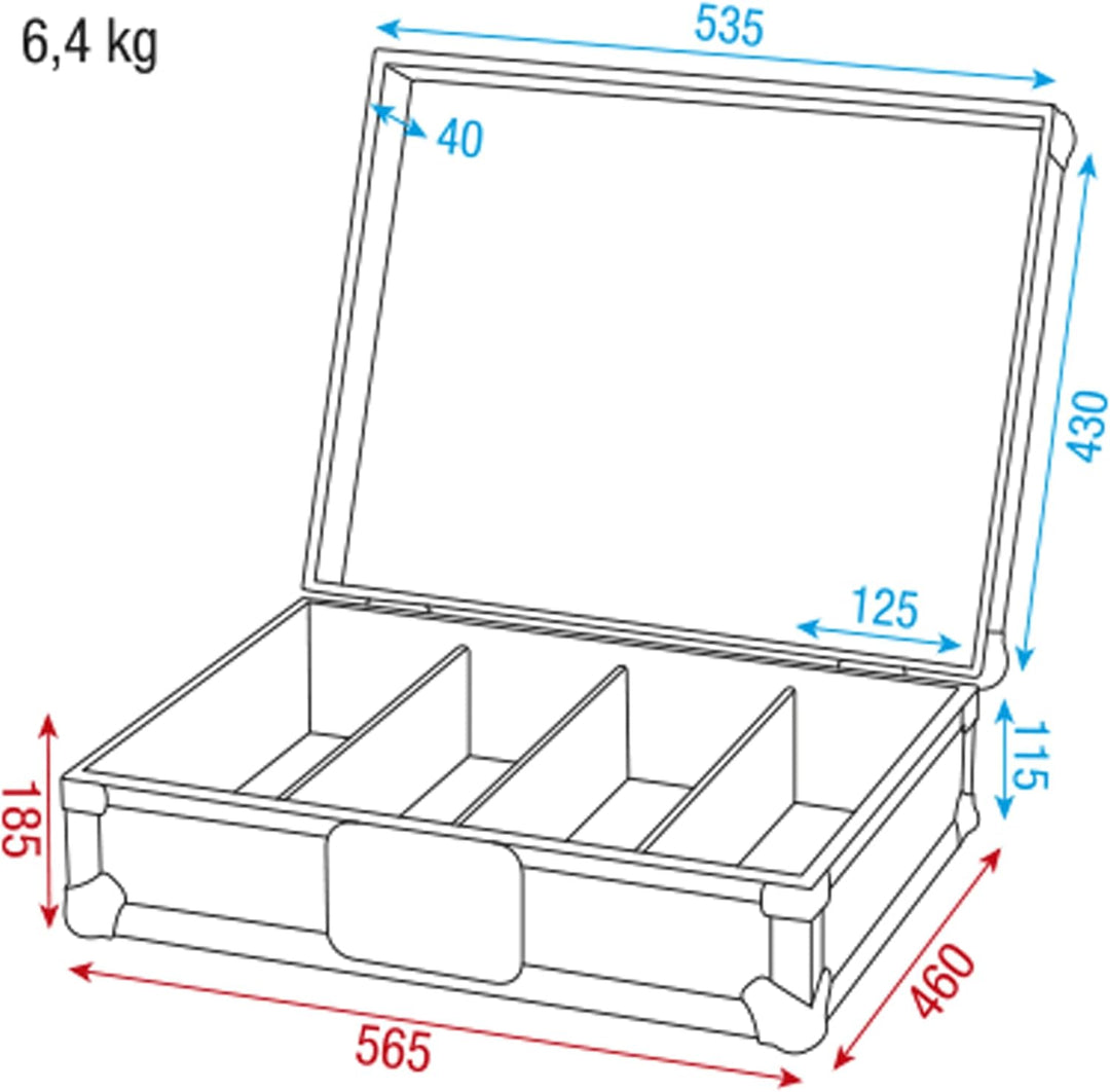 Flightcase für 170 CDs, schwarz
