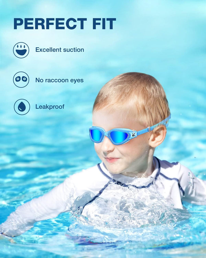 ZIONOR Schwimmbrille Kinder, G1MINI Polarisiert/non Polarisiert Komfortabel Kinder Schwimmbrille, An