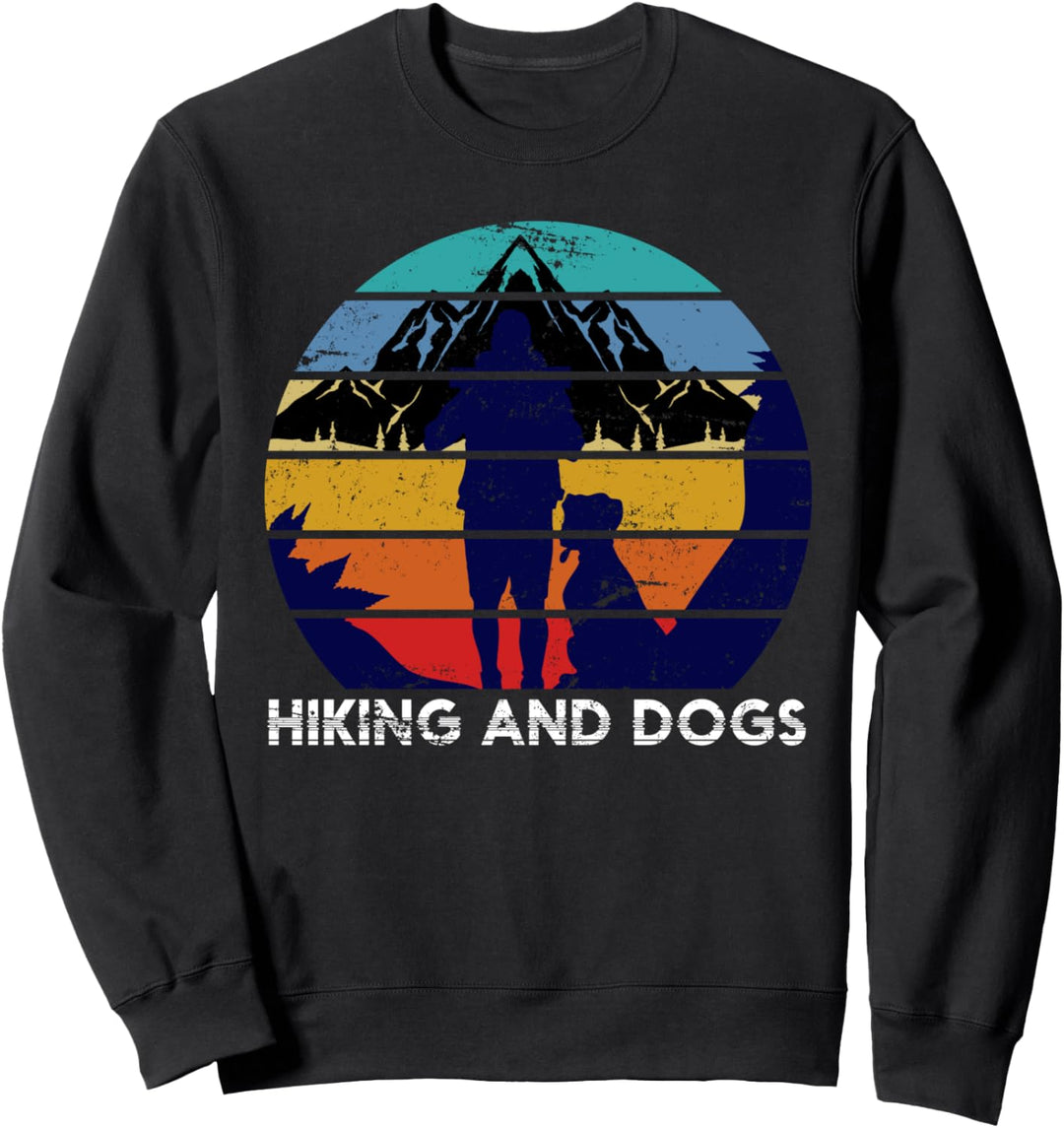 Wandern und Hunde Outdoor Bergsteiger Retro Wanderer Sweatshirt