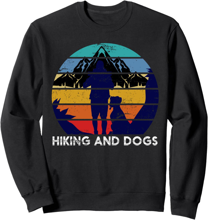 Wandern und Hunde Outdoor Bergsteiger Retro Wanderer Sweatshirt