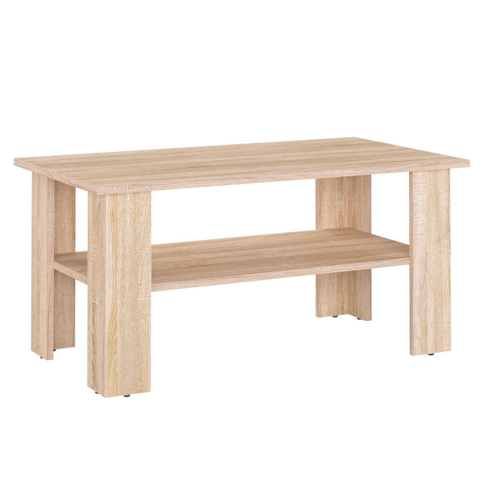 KOMTO Couchtisch Sonoma Eiche Vienna - Wohnzimmertisch Modern Couchtisch Holz 90 x 50 x 43 cm Tisch