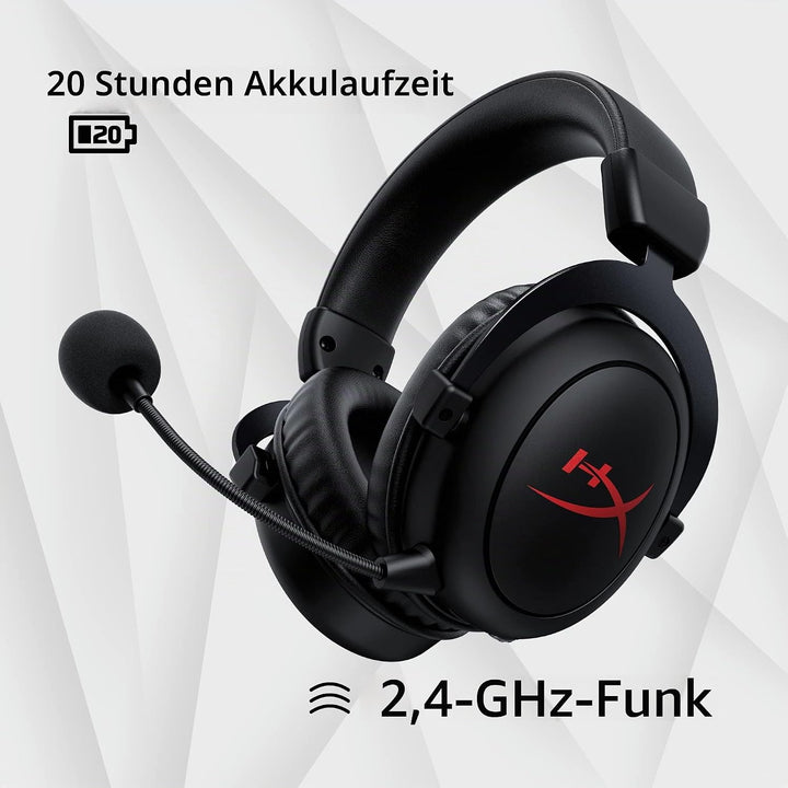 HyperXCloud Core-KabellosesGaming-HeadsetfürPC,DTSHeadphone:XSpatialAudio,Memoryschaum-Ohrpolster,ro