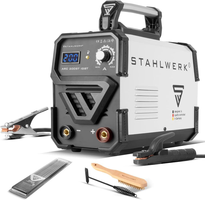 STAHLWERK ARC 200 ST IGBT - Schweissgerät DC MMA/E-Hand/Lift-TIG Welder mit echten 200 Ampere sehr k