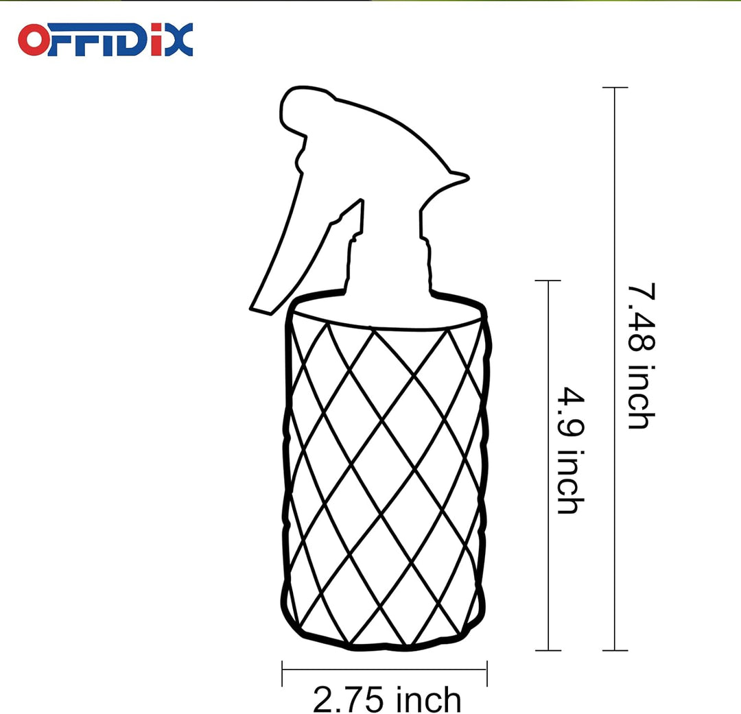OFFIDIX Glas-Sprühflasche, transparente Sprühflasche mit feinem Nebel, Handdruck-Pflanzennebel mit o