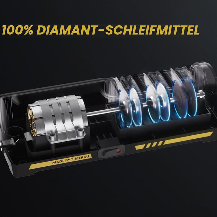 Elektrischer Messerschärfer 3 Stufen Diamantschleifscheiben 15° Präzisionswinkelführung, zum Schärfe