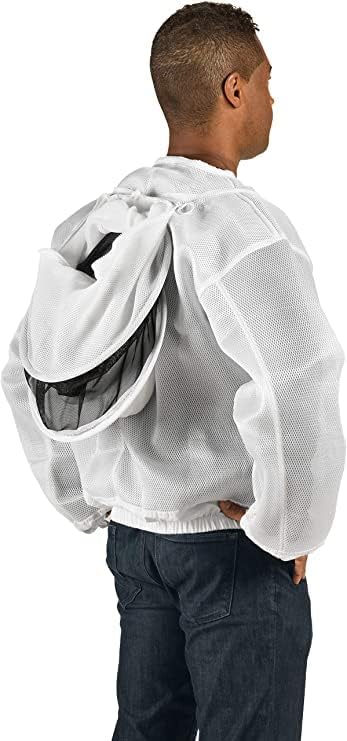 Bees & Co K83 Ultraleichte Imkerjacke mit Rundschleier Kristallweiss S, Kristallweiss S