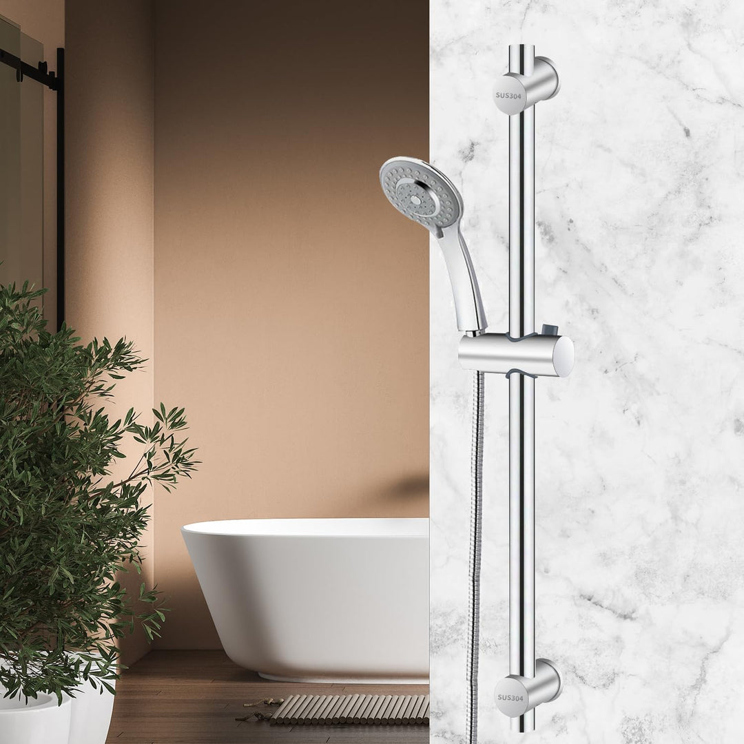 Vista Duschstange, 66 cm, SUS304 Edelstahl | Badezimmerstange für Dusche, Wandmontage, verstellbarer