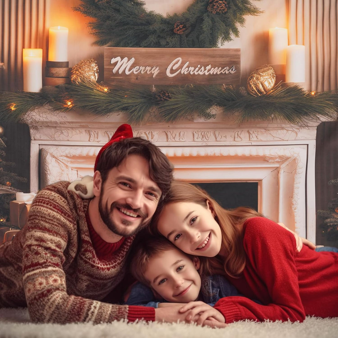 Kate 3x2m Weihnachtsbaum Hintergründe Kamin Backdrop Party Dekoration Hintergrund Weihnachten Fotogr