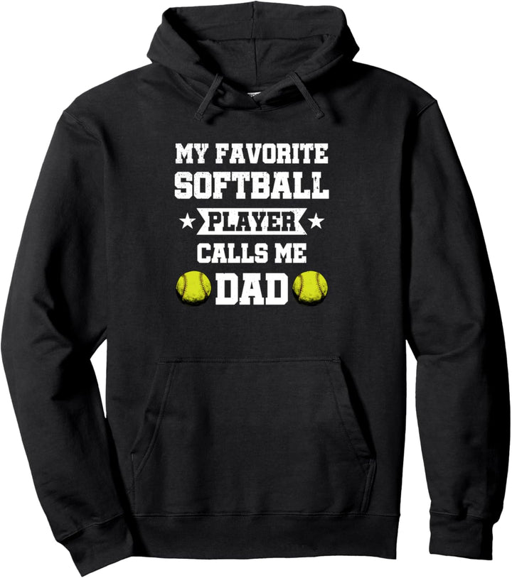 Mein Lieblings-Softball-Spieler nennt mich Papa Vatertag Pullover Hoodie