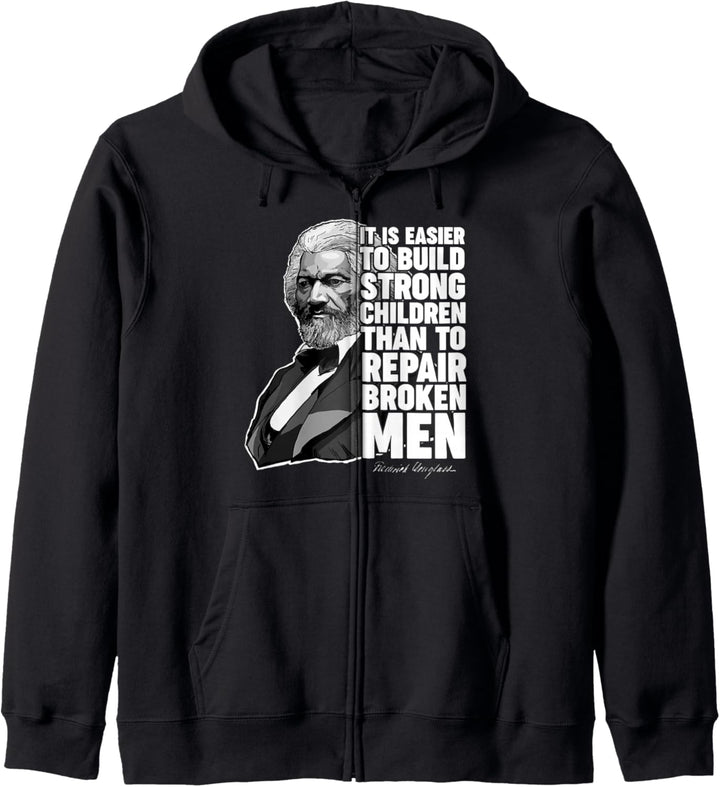 Build Strong Children Frederick Douglass Freedom Quote Kapuzenjacke