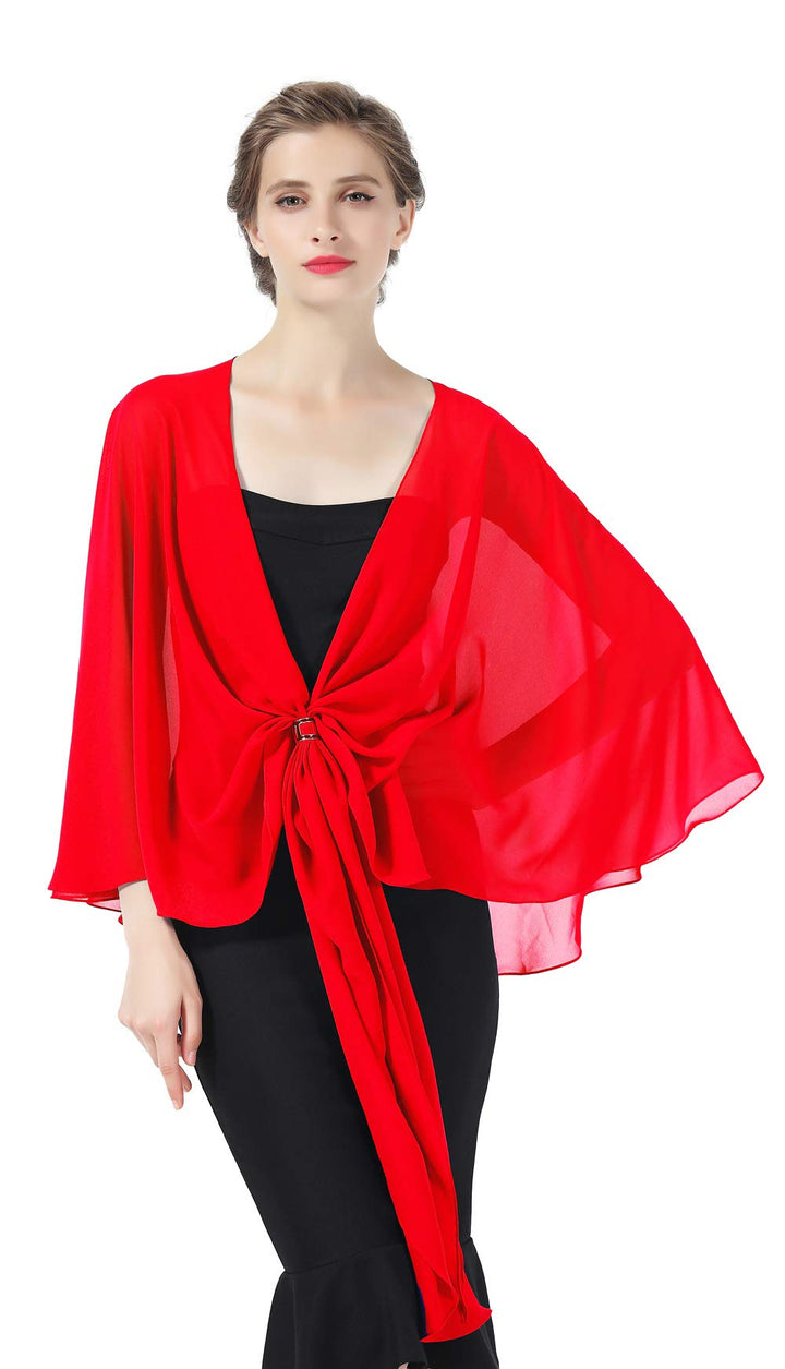 BEAUTELICATE Damen Chiffon Schal Stola Elegante Bolero Leichter Sommerjacke Braut Schal für Brautkle