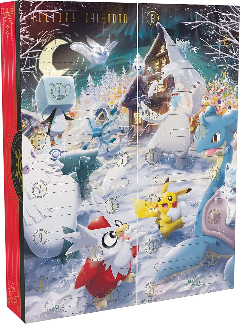 Pokémon TCG: Urlaubskalender (8 Folien-Promokarten, 6 Booster-Packs und