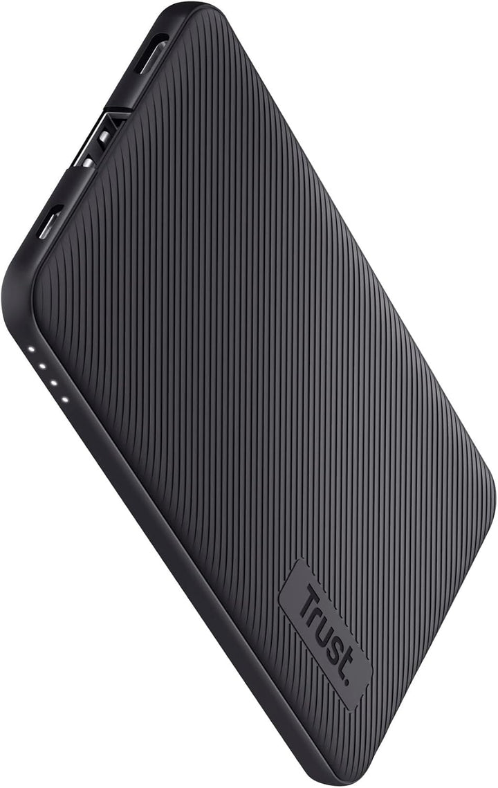 Trust Mobile Primo Dünne Powerbank Schnellladefunktion 5000 mAh, Nachhaltig, USB C Externer Akku, Tr