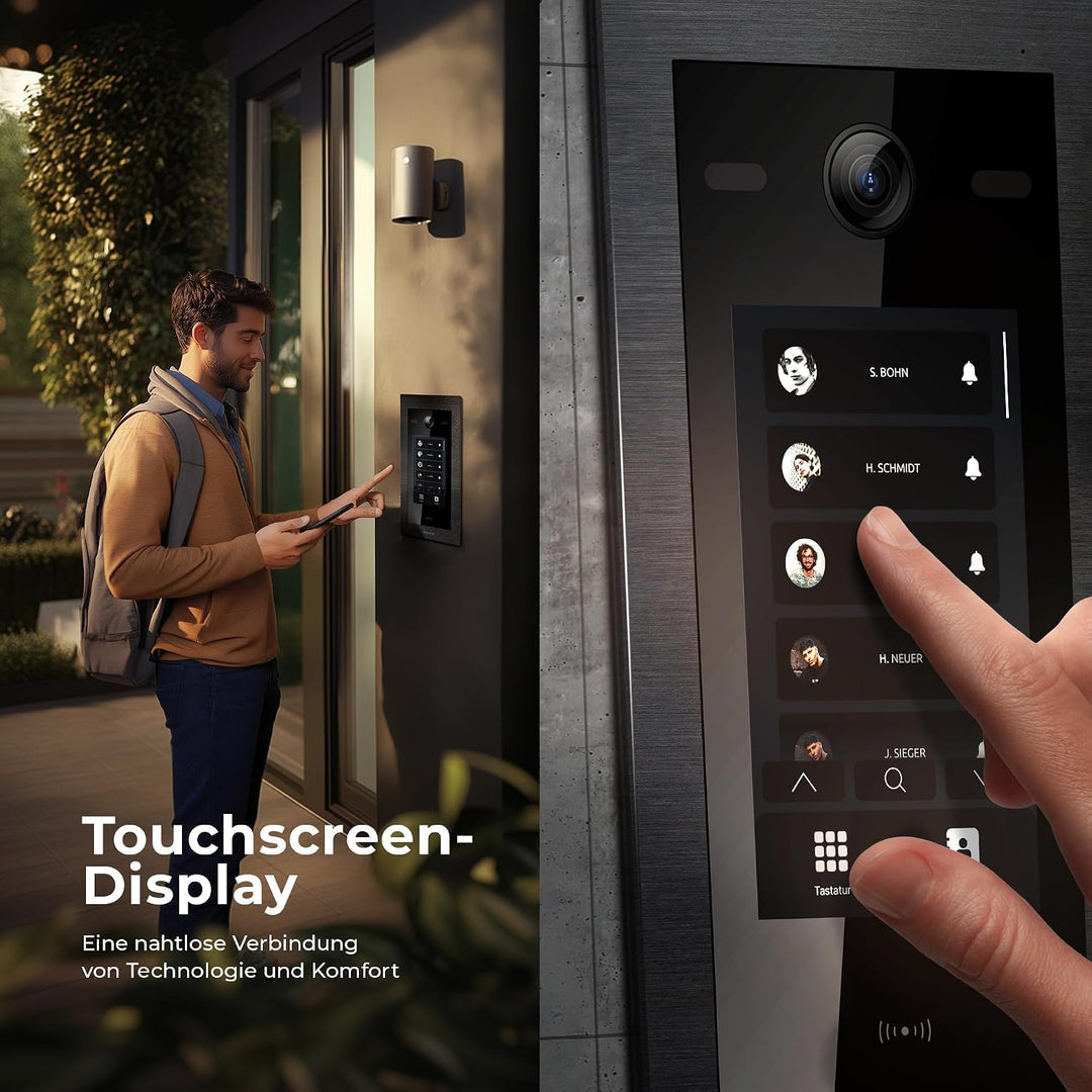 Balter EVO-HD Video Türsprechanlage mit Touchscreen Türstation, Video Türklingel, Smartphone App 7 Z