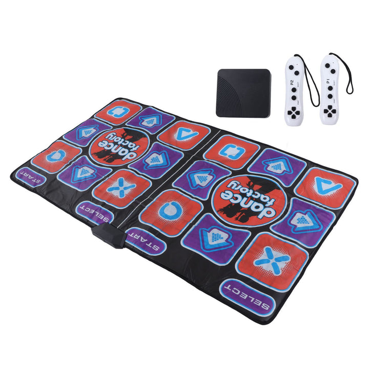 Wakects Music Dance Pad,Wireless Double Dance Mat Toys for PC and TV,Klappbar Elektronische Tanzmatt