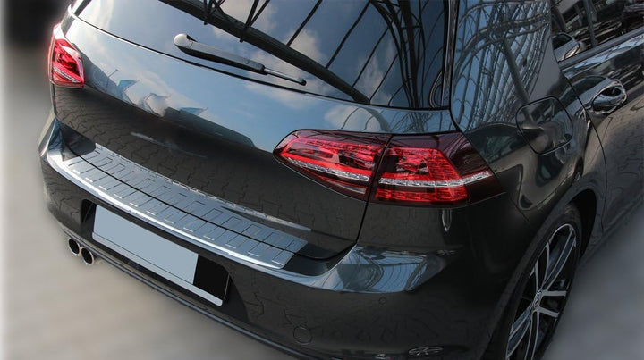 Ladekantenschutz Edelstahl CHROM kompatibel für VW GOLF 7 VII SCHRÄGHECK | mit Abkantung | premium Q