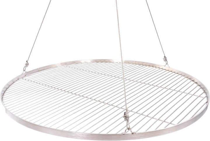 80 cm Grillrost Edelstahl für Schwenkgrill 3 Bein BBQ Grill Rost mit Seil 14 mm Stababstand
