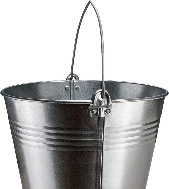 2X Stabilo Stahleimer verzinkt 12 Liter | Metalleimer | Zinkeimer | Blecheimer | Eimer | Garteneimer