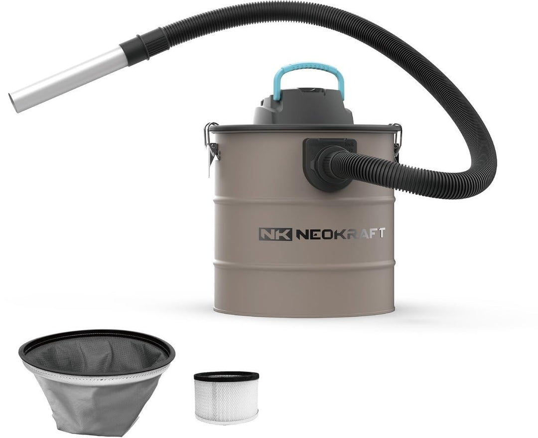 Neokraft Aschesauger 1600W – Elektrischer Aschestaubsauger für Kamin und Grill – Saugen und Blasen –