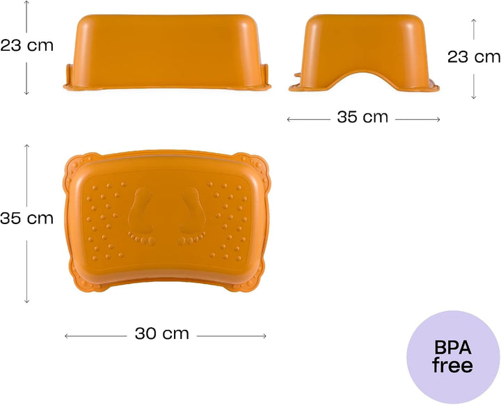 Hylat Baby Kinderhocker & Kindertoilettensitz Set - Rutschfester Tritthocker + Toilettenaufsatz für