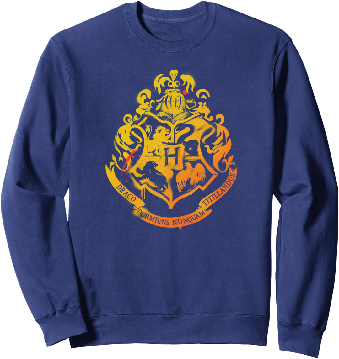 Harry Potter Hogwarts Crest Stencil Sweatshirt