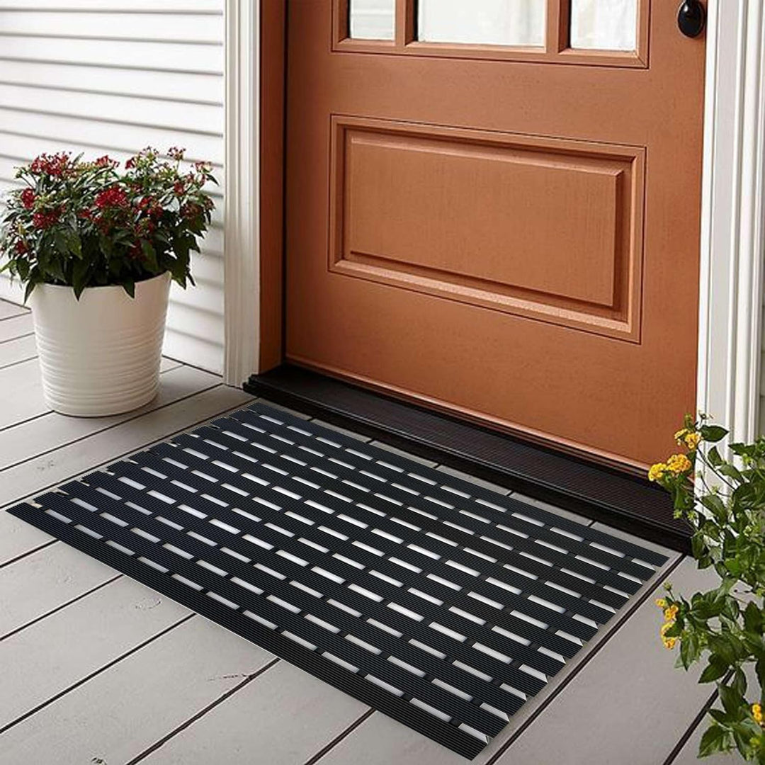 Nicoman Outdoor Drainage Matte Lattenrost Duckboard Fussmatte, grau, 61x43cm (24x17inches) 61x43cm (
