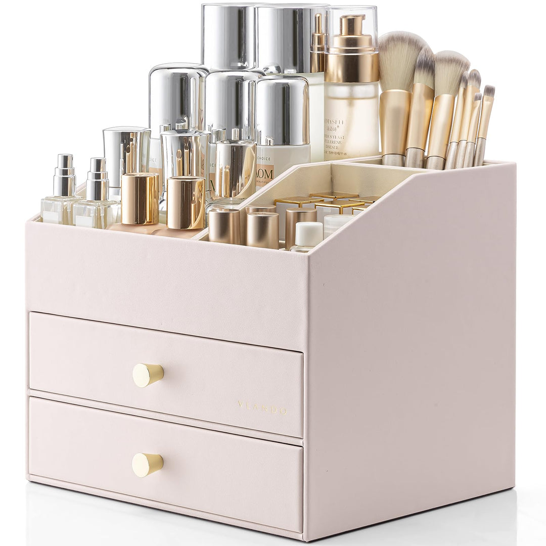 Vlando Make up Organizer mit 3 Schubladen, Schminktisch Organizer, Kosmetik Organizer, Schmink Organ