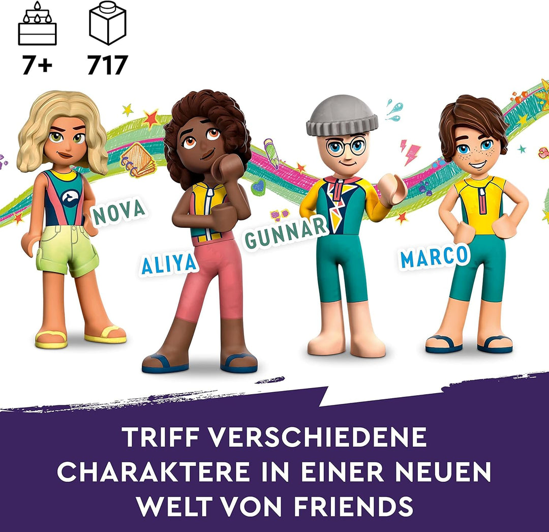 LEGO 41734 Friends Seerettungsboot Tierrettungs-Spielzeug Set mit Delfin-Tier-Figuren und U-Boot, Ök