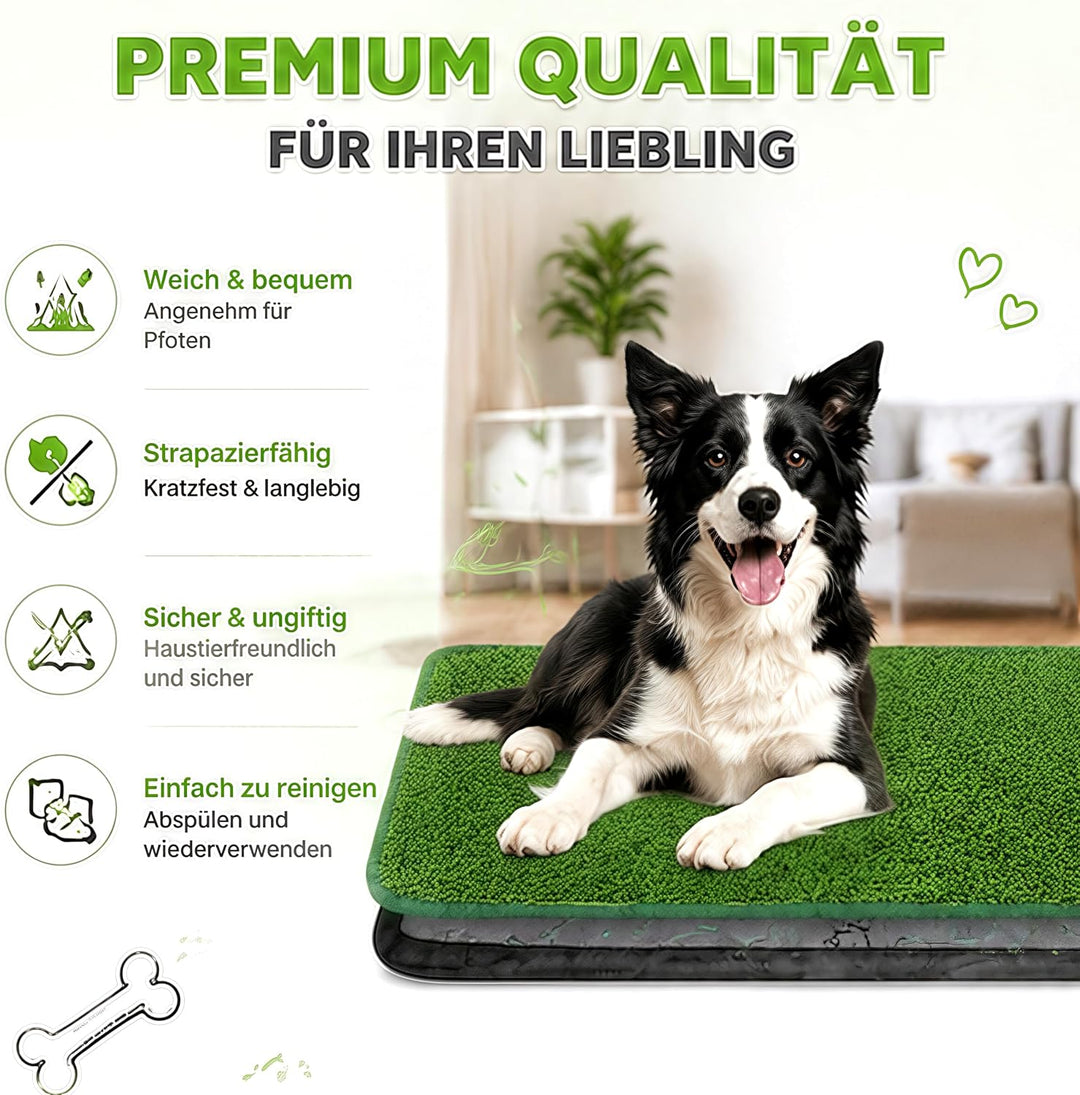 80 x 130cm Kunstrasen Hundetoilette, Hundetoilette Wohnung Trainingsunterlage Wiederverwendbare Haus