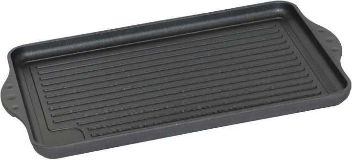 Eurolux BBQ-Grillplatte 43 x 28 cm - alle Herdarten inkl. Induktion - Antihaftversiegelung - Keramik