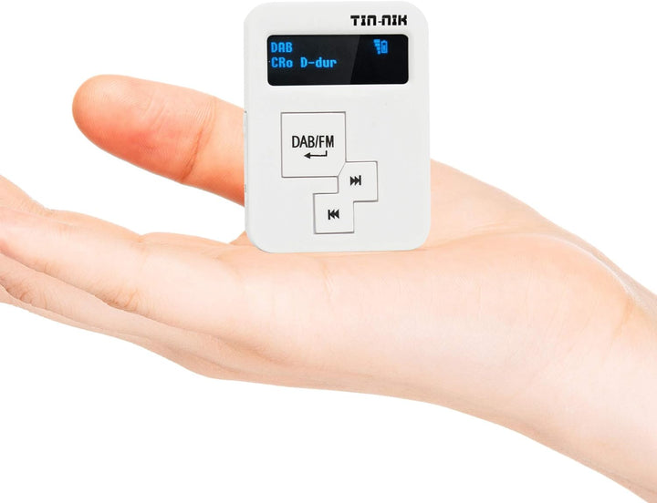 Tin-Nik DAB-398SD tragbares DAB/DAB+/UKW-Radio, digitales Taschen-RDS UKW-Mini-Radio mit wiederaufla