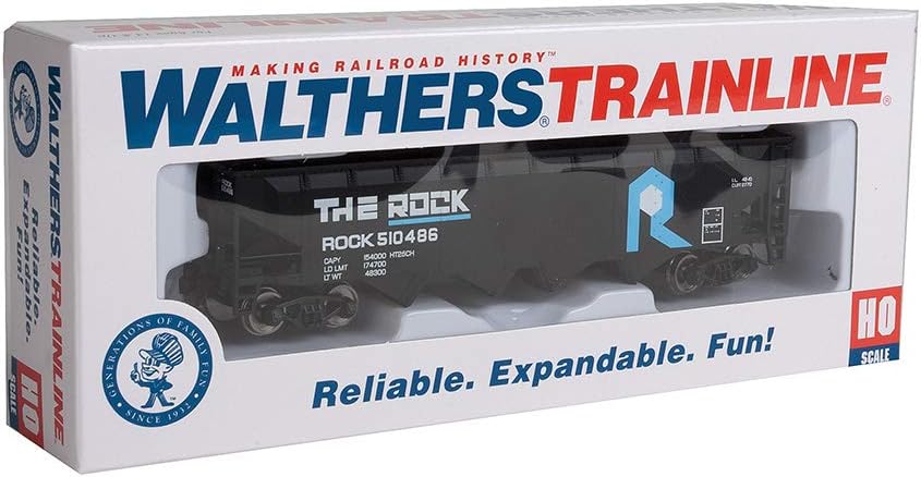 Walthers Spur H0 Offset Hopper Rock Island; H0; Grau; Modellbahn; Modell-Fahrzeug-Spur; Toy; 1:87