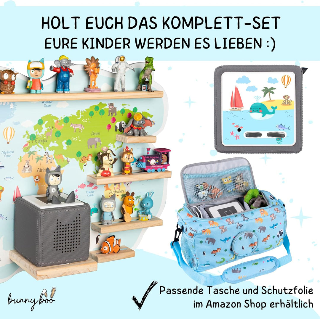 bunnyboo Toniebox Regal - Regal für Toniebox und Figuren - ausreichend Platz für bis zu 45 Tonies un