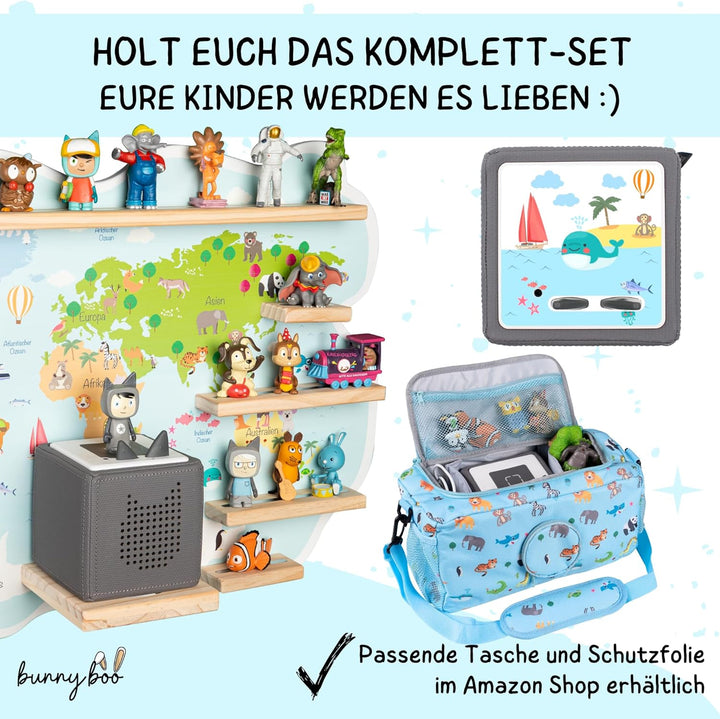 bunnyboo Toniebox Regal - Regal für Toniebox und Figuren - ausreichend Platz für bis zu 45 Tonies un