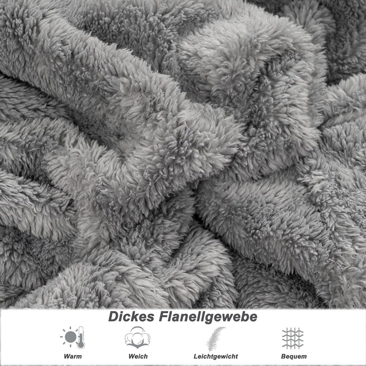 WOLTU Hoodie Decke mit Ärmeln Kapuze, Oversized Kapuzenpullover flauschig, Oeko-TEX Zertifiziert, we