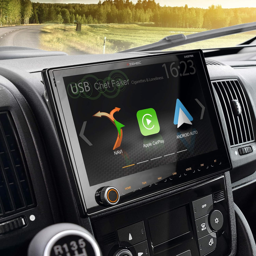 ZENEC Z-E3766: Infotainer für FIAT Ducato mit Android Auto, AppleCarPlay, 2 Din Mediencenter mit 9“/